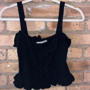 Reformation black crop top